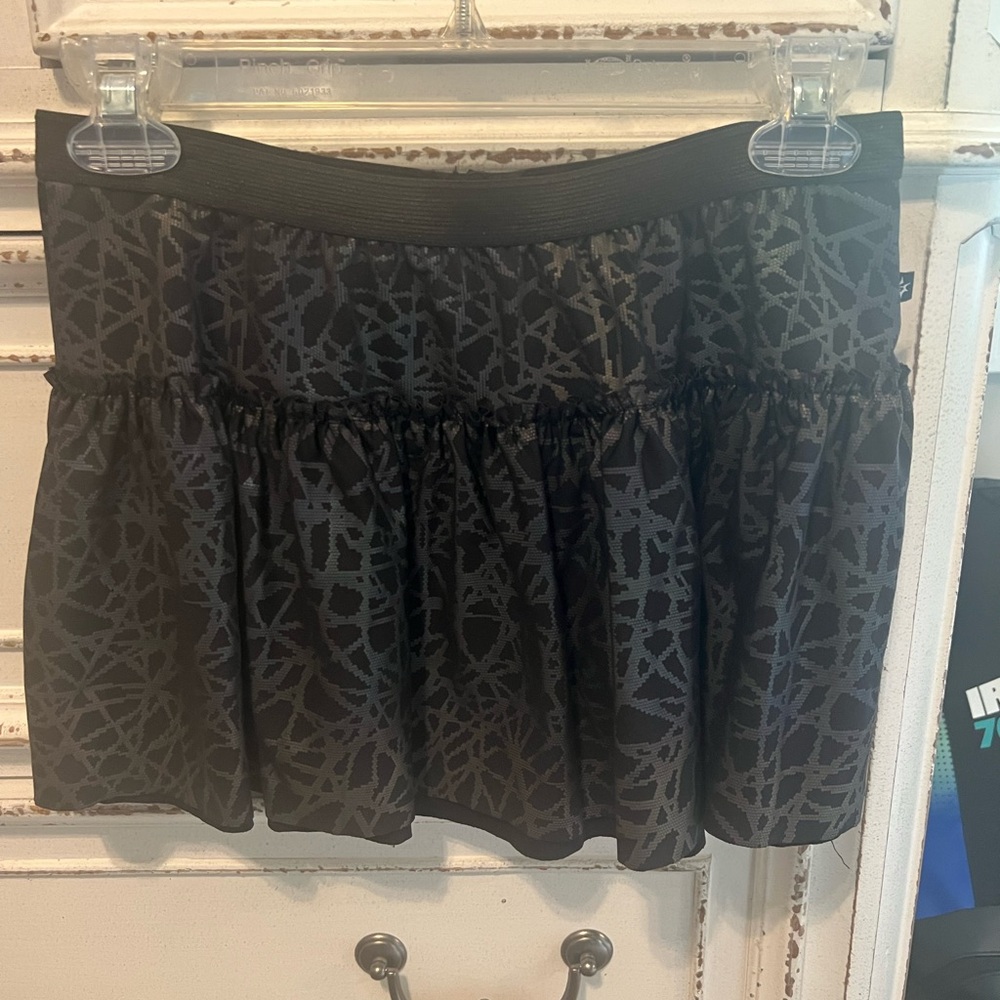Black Patterned Women's Skirt